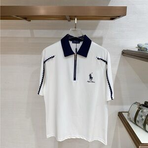 Polo by Ralph Lauren White and Navy Men's Polo Shirt